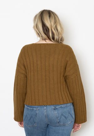 Micaela Greg Cropped Rib Pullover