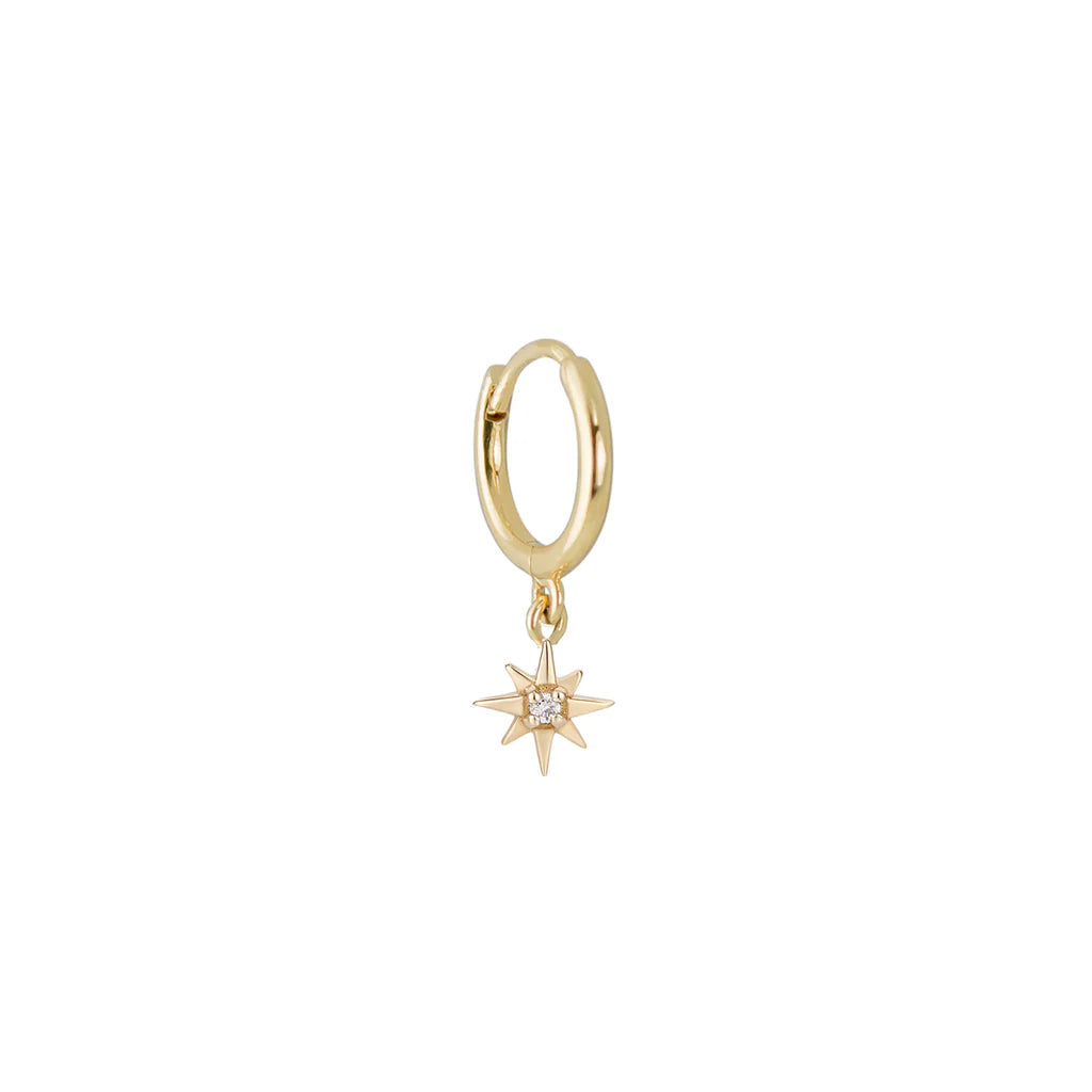 Metier 14k Single  Astra Star Diamond Clicker