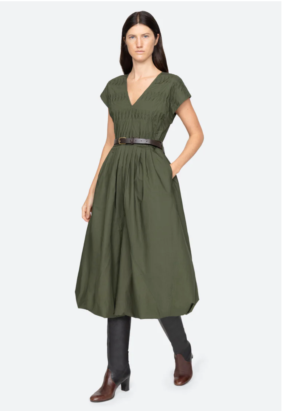 Sea NY Sullivan Belted Bubble Dress