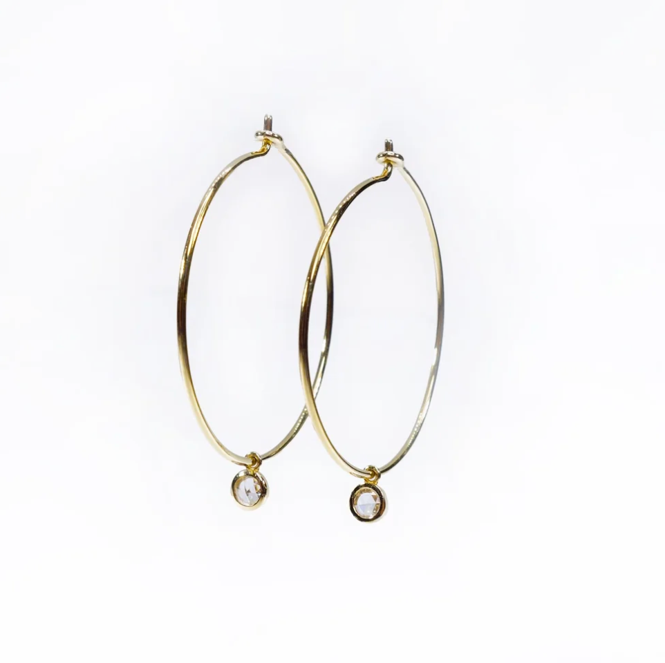 Talisman XL Infinite Hoops w/Diamonds (pair)