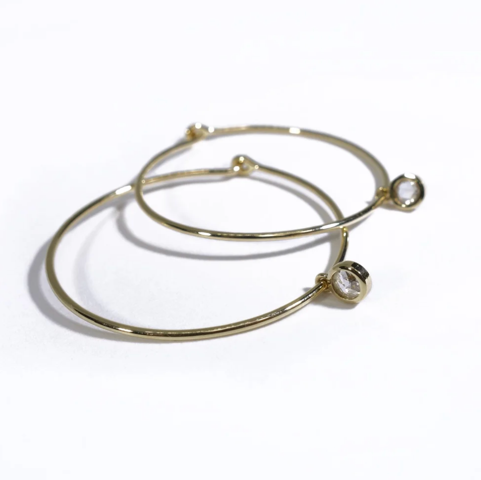 Talisman XL Infinite Hoops w/Diamonds (pair)