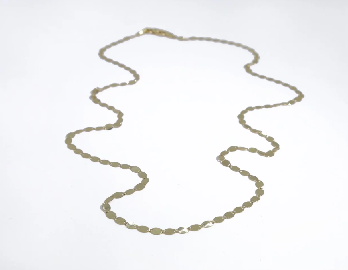 Talisman 14k YG Mirror Eye Chain 16"