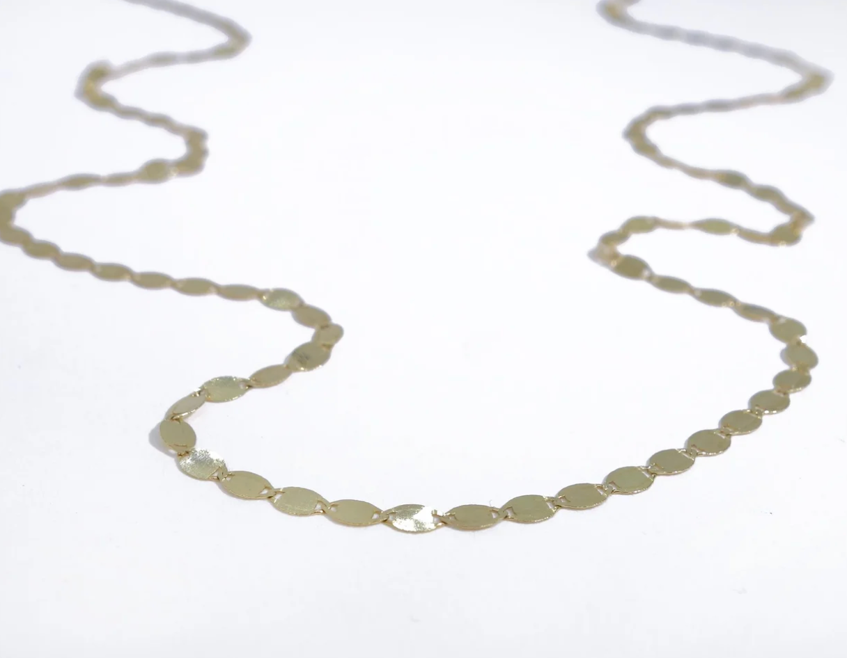 Talisman 14k YG Mirror Eye Chain 16"