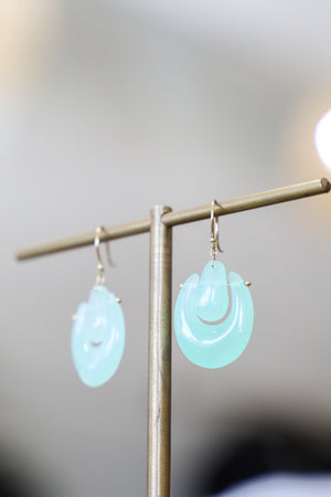 TTT Small Chrysophrase O'Keefe Earrings
