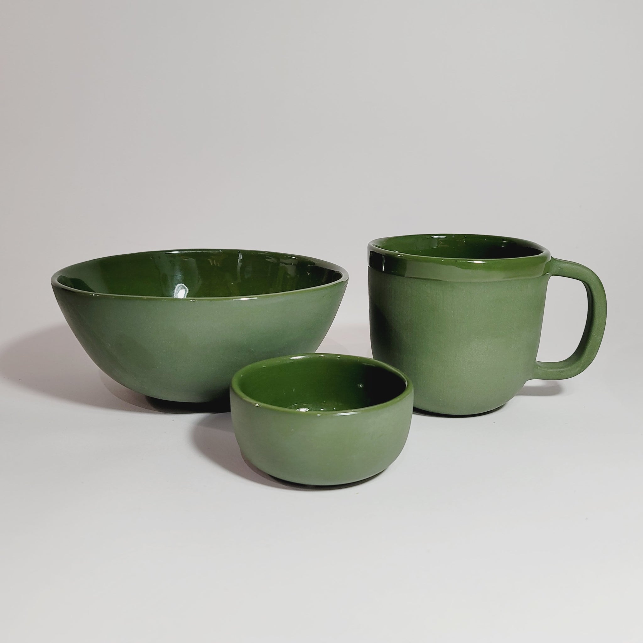 Handmade Porcelain Saucer, Green