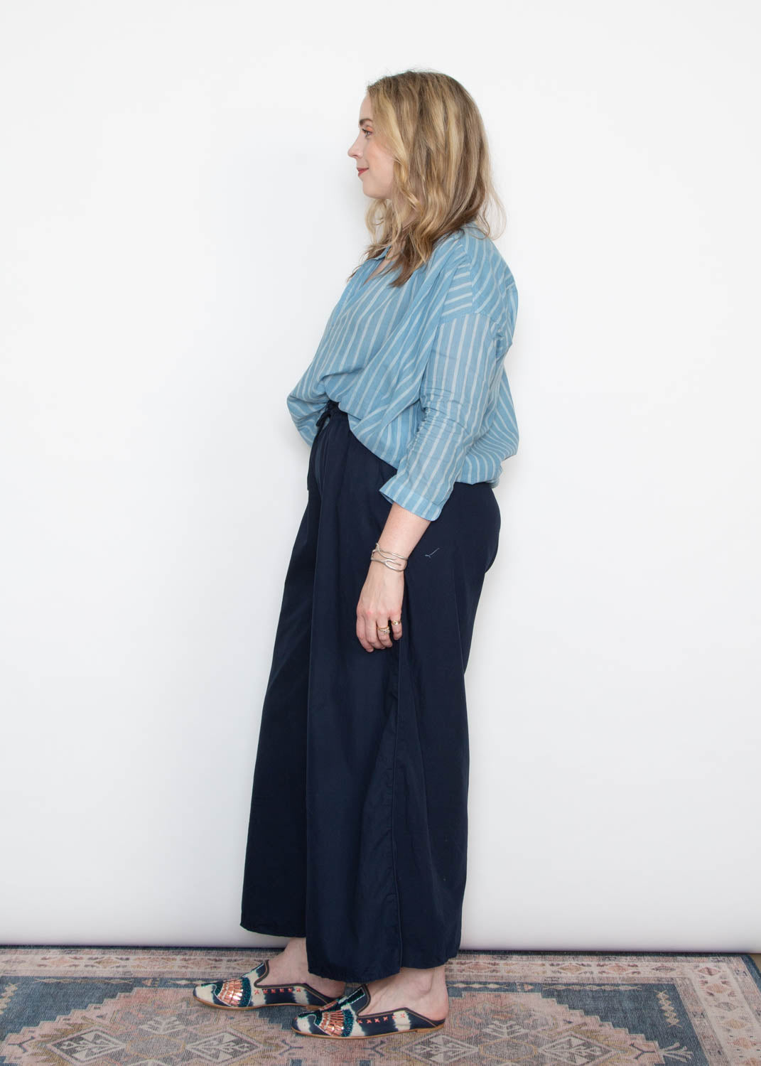 Two Chambray Stripe Top