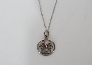 Vintage Danish Sterling Silver Gemini Charm